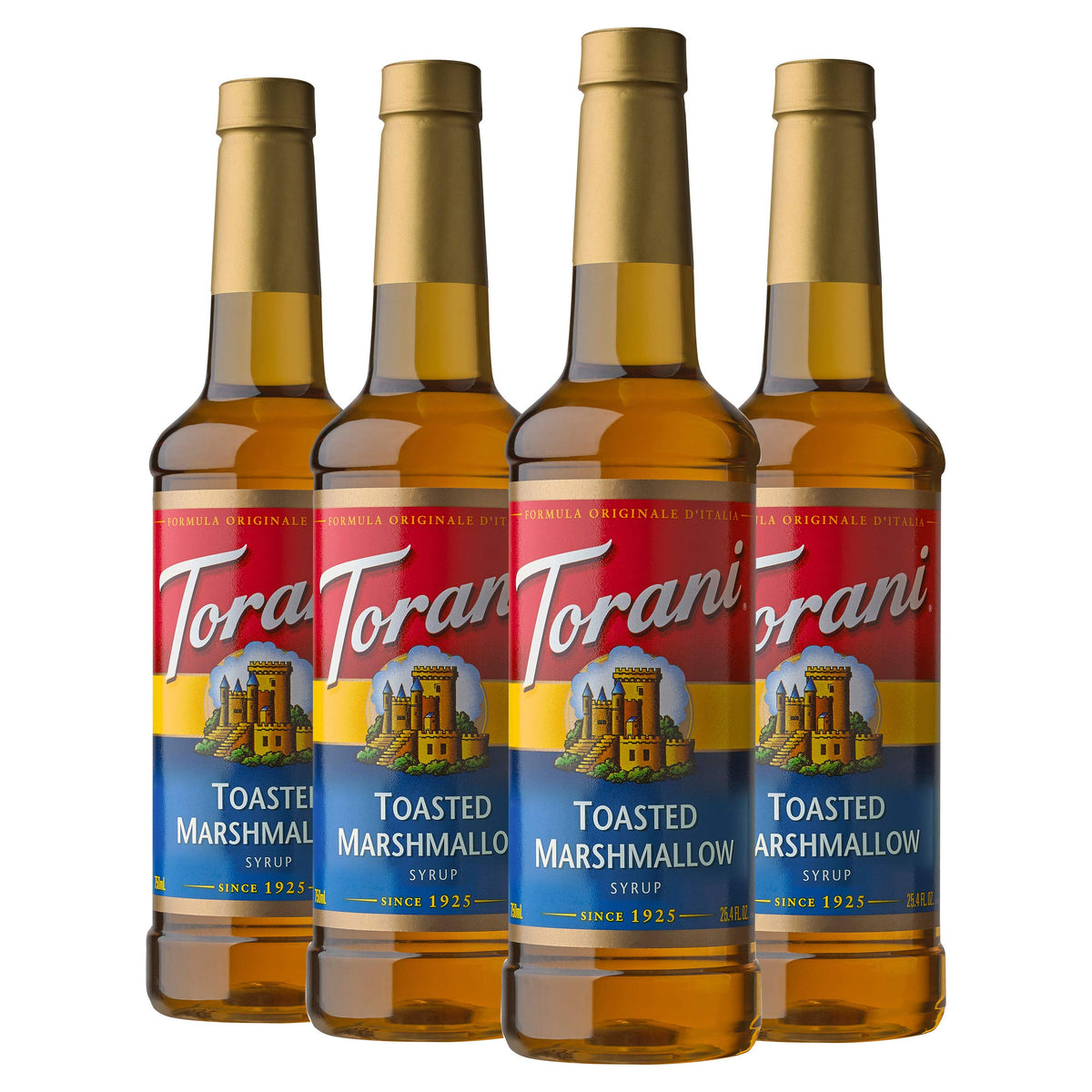 Torani Toasted Marshmallow Syrup bottle with campfire flavor for lattes