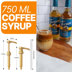 Close-up of Torani vanilla syrup highlighting quality ingredients