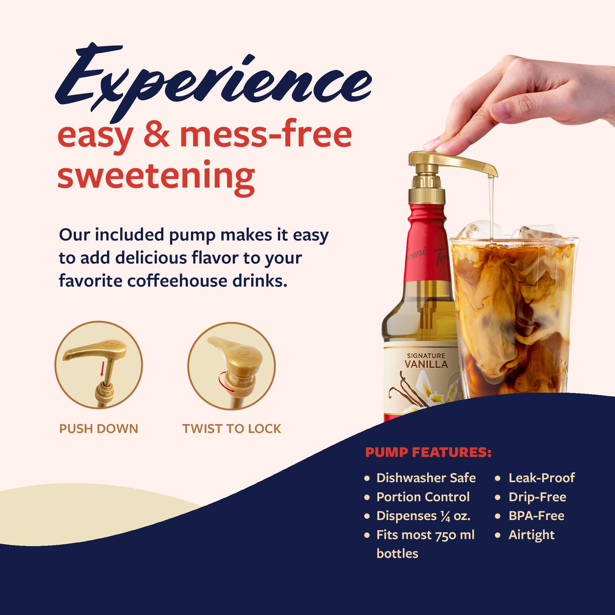Coffee prepared with Torani vanilla syrup highlighting flavor enhancement