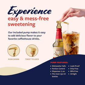 Coffee prepared with Torani vanilla syrup highlighting flavor enhancement