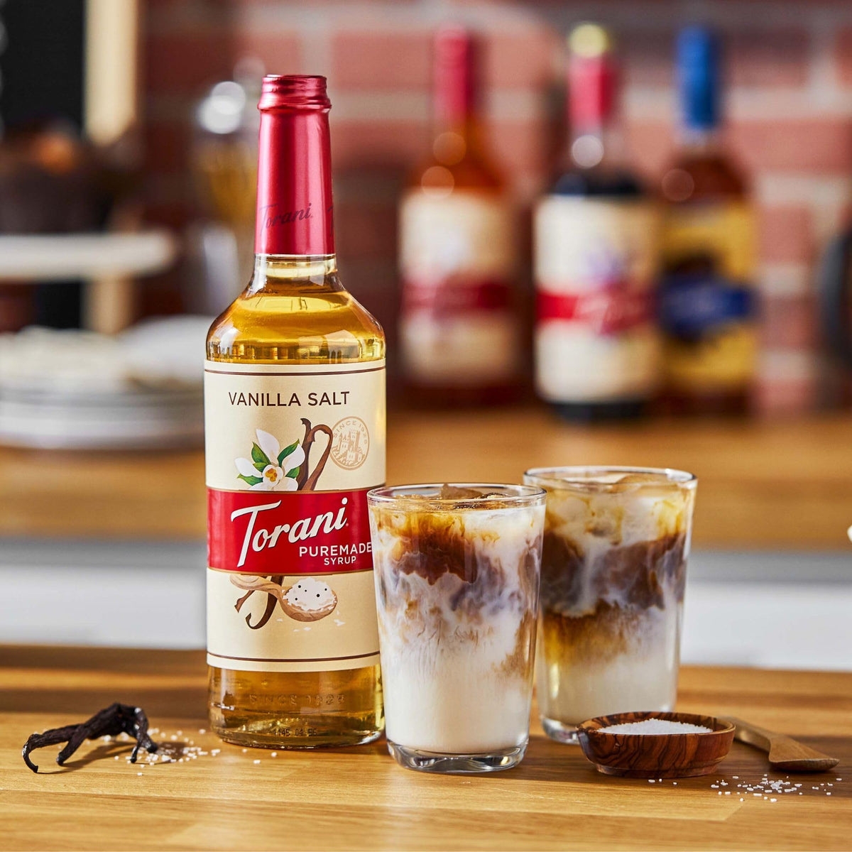 Torani Vanilla Syrup latte art with creamy notes.