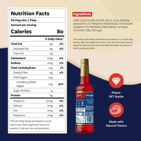 Torani Watermelon Syrup bottle on bar highlights easy, mess-free flavoring