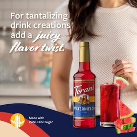 Torani Watermelon Syrup ingredient map showcases flavor versatility for cocktails