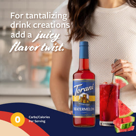 Torani Watermelon Syrup in a mocktail for a fruity twist.