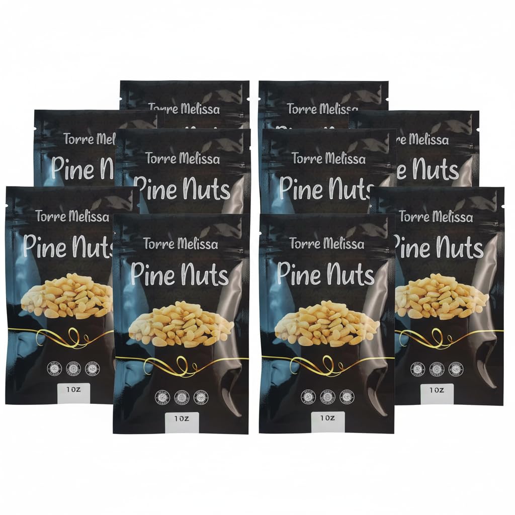 Torre Melissa pine nuts 10-pack on shelf ready for pantry storage.