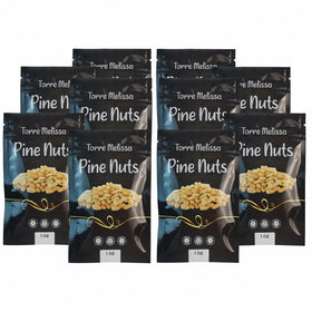 Torre Melissa pine nuts 10-pack on shelf ready for pantry storage.
