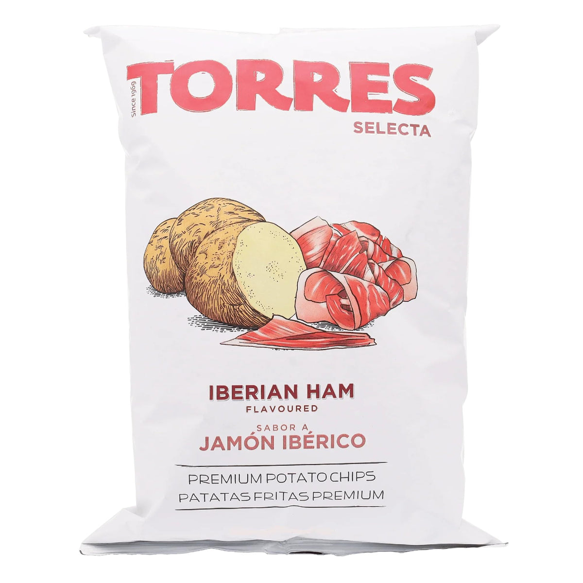 Torres Iberian Ham Chips in a bowl, crisp texture ideal with wine pairings.