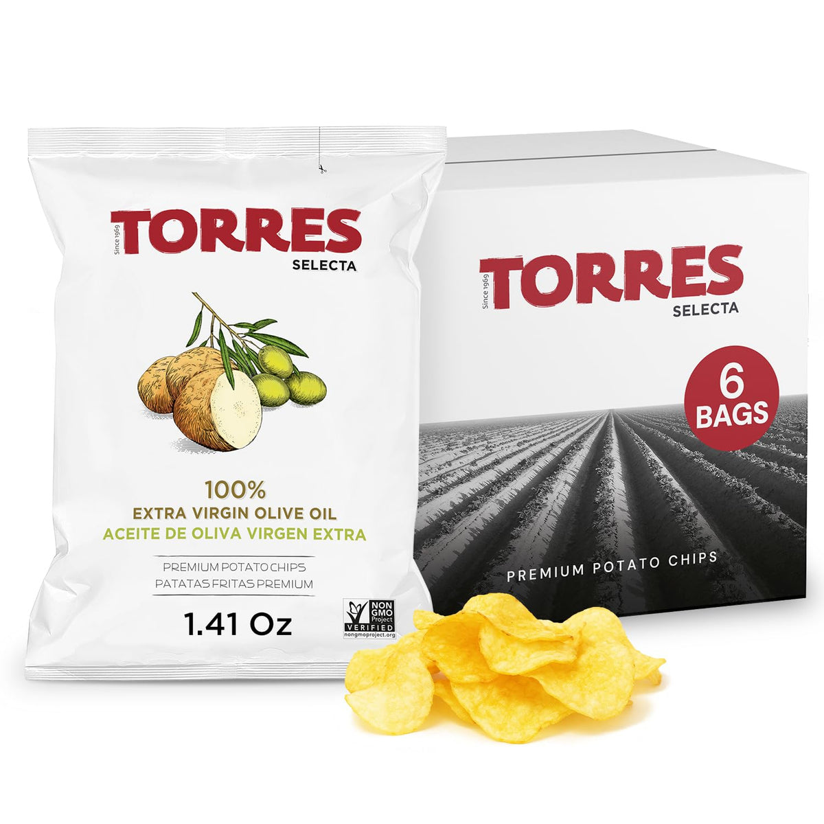 Torres Selecta gourmet chips pack highlights small-batch craftsmanship and premium flavor