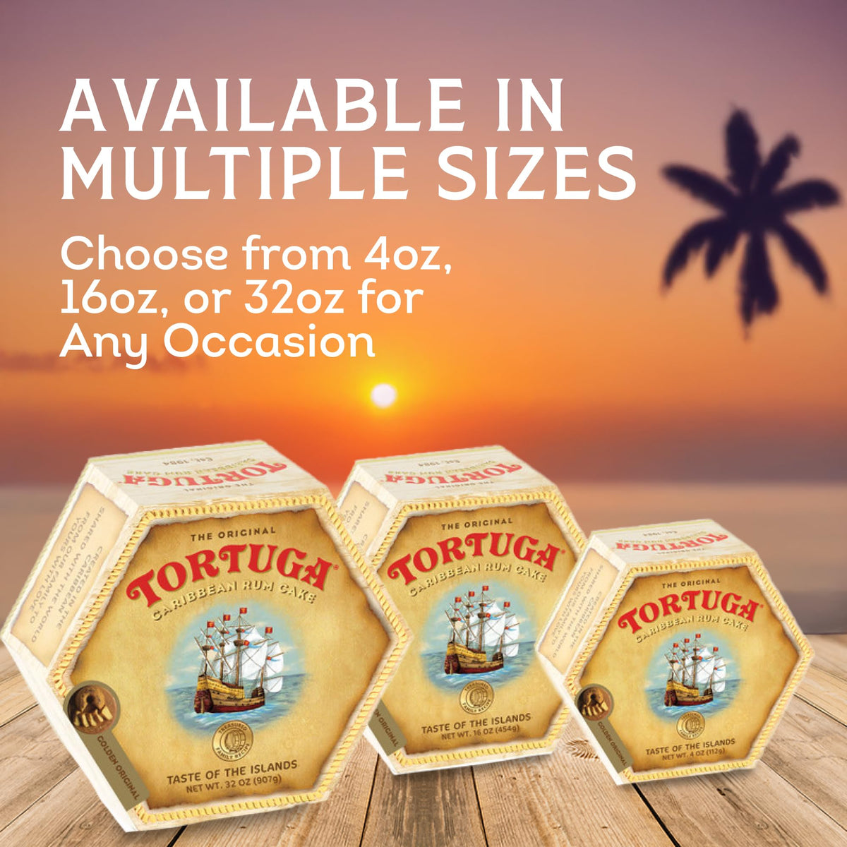 TORTUGA cake securely packaged for reliable delivery.