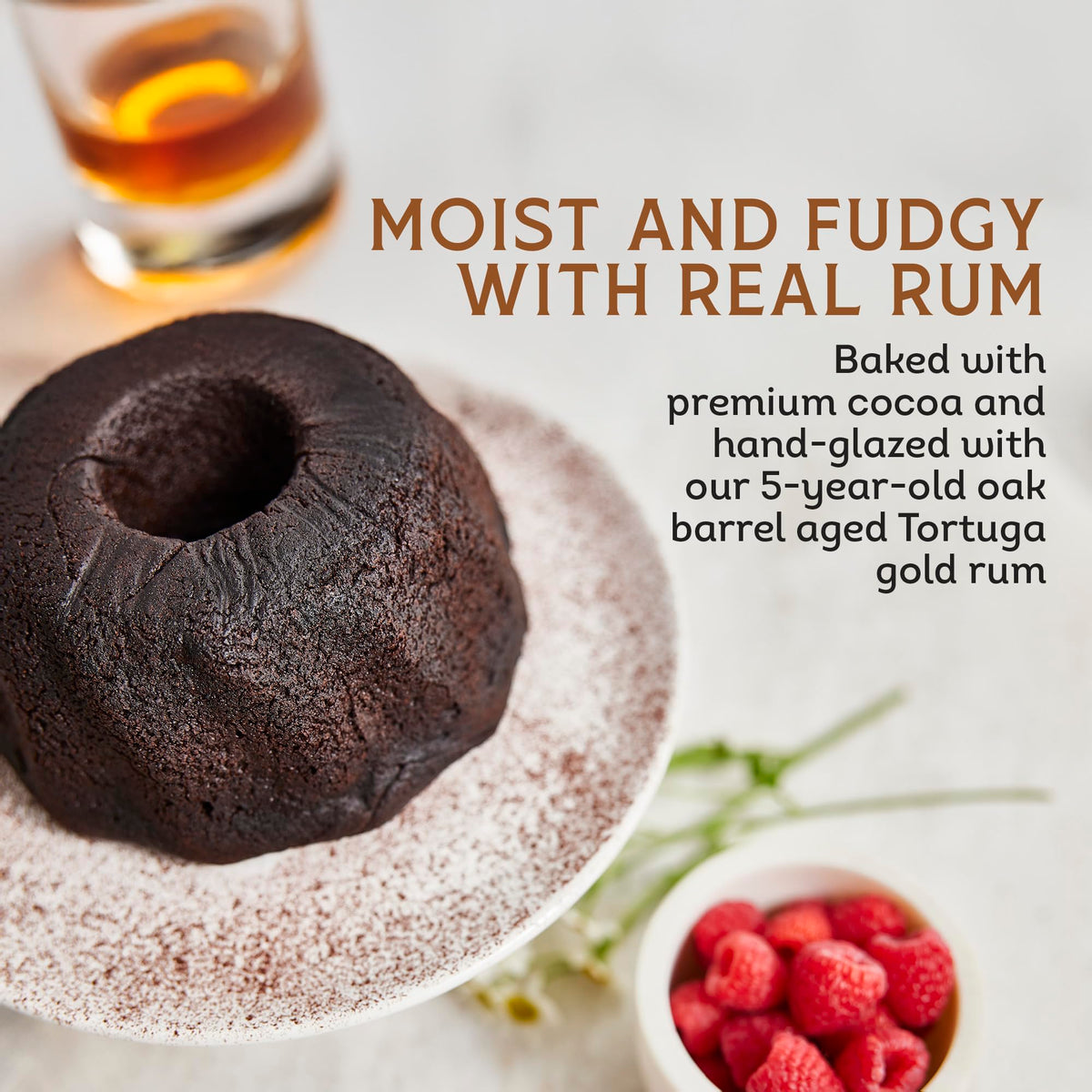 TORTUGA gold rum bottle detail highlighting oak-aged quality.