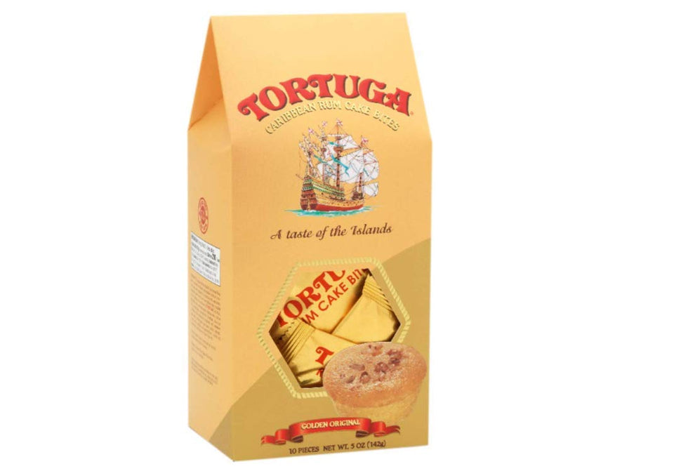 TORTUGA gourmet rum cake bites in a gift box, a premium gift for any celebration.