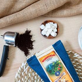 TORTUGA Jamaican Blue Mountain flavored ground coffee ready for quick mornings