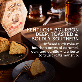 Vacuum-sealed TORTUGA Kentucky Bourbon Butter Cake preserves flavor and freshness.