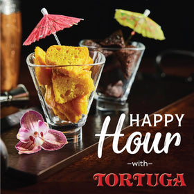 TORTUGA Kentucky Bourbon Cake 16oz label indicating size and premium quality.