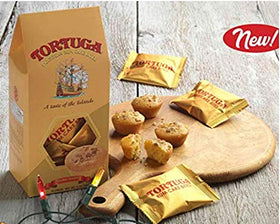 TORTUGA rum cake bites served with vanilla ice cream for dessert pairing.