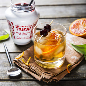 Toschi Amarena Cherries cocktail garnish elevates classic drinks.