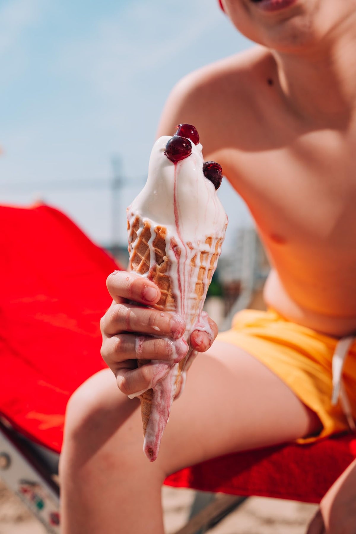 Toschi Amarena cherries dessert topping for ice cream and pastries