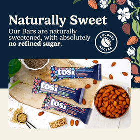 Tosi Almond Variety Pack omega-3 rich bar for balanced nourishment