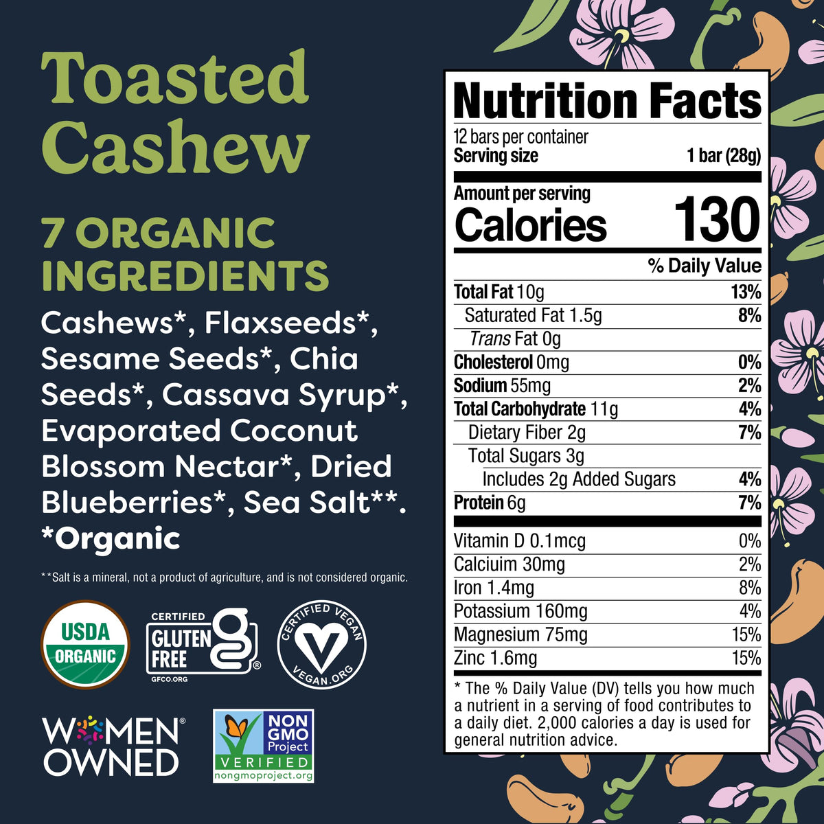 Ingredients close-up featuring chia and flax seeds