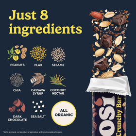 Tosi Nut Bars plant protein from nuts and seeds closeup—nutrient-dense crunch