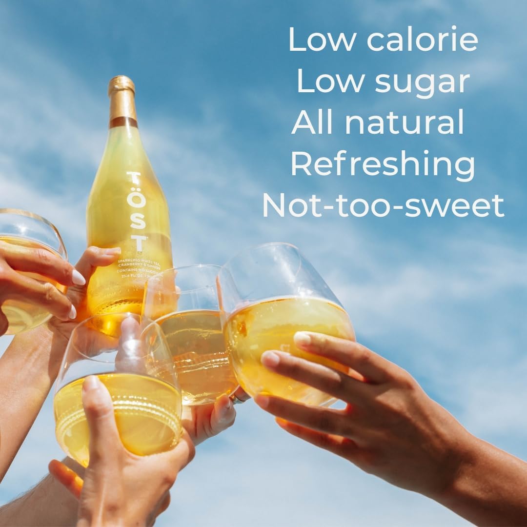 TOST glass serving with bubbles and agave balance for everyday elegance.