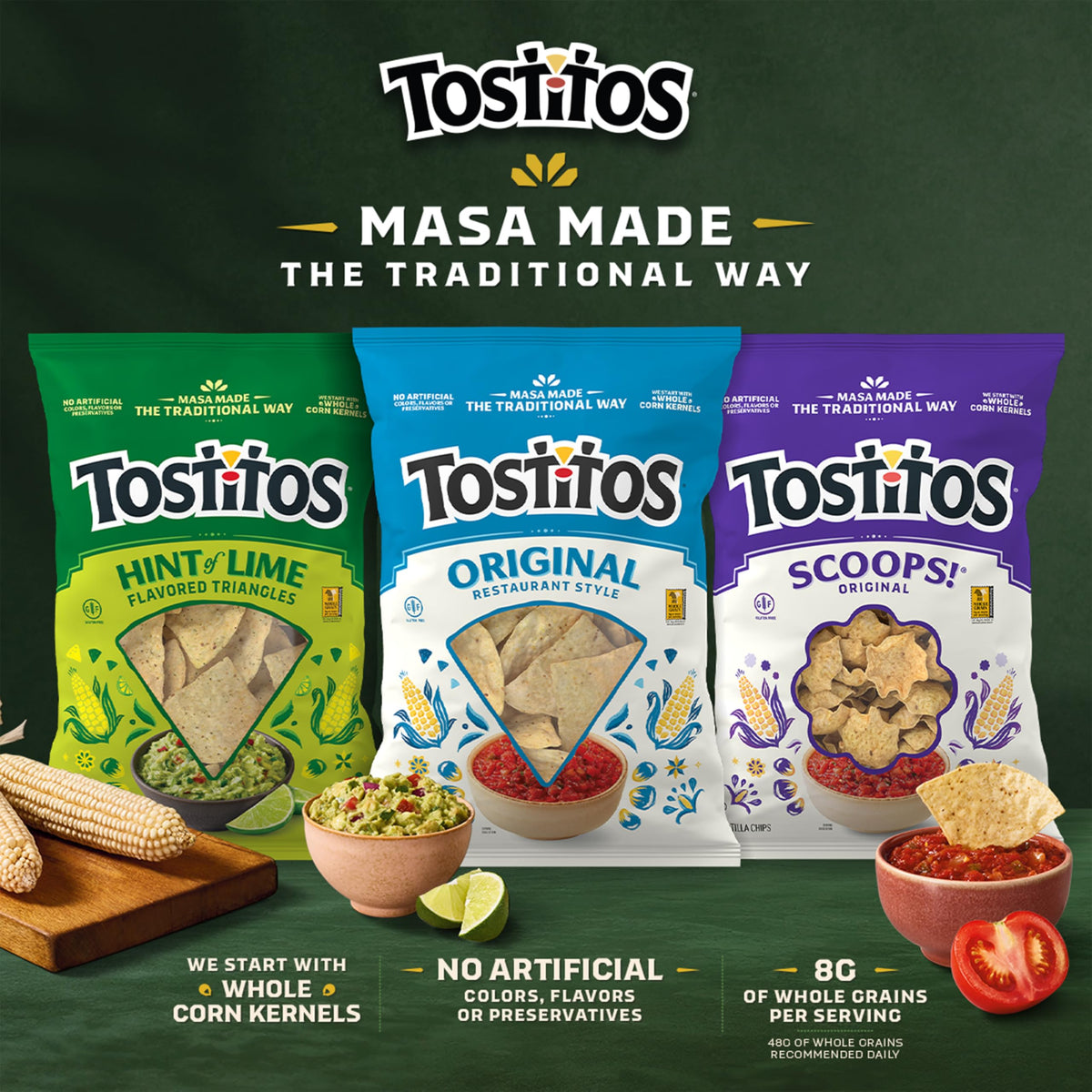 Tostitos Chip and Dip Pack layout featuring chips, salsa, and dip for gatherings
