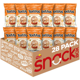 Tostitos Crispy Rounds tortilla chips ideal for dipping during game night with friends.