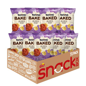 Tostitos Oven Baked Scoops! chips in a bag, gluten-free and 50% less fat.