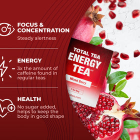 Total Tea Detox Guayusa Energy Tea open package displaying tea bags.