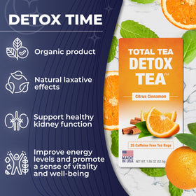 Total Tea Detox Tea & Energy Set ginger root adds warm flavor.