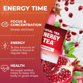 Total Tea Detox Tea & Energy Set hibiscus chamomile blend with fragrant aroma.