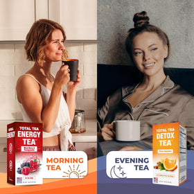 Total Tea Detox Tea & Energy Set relaxing cup for evenings.