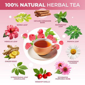 Total Tea Siimming Detox Tea packaging box signals USA-made quality and vegan-friendly ingredients
