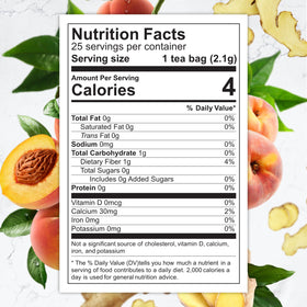 Total Tea Simming Detox Tea peach-ginger blend for gentle digestion.