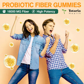 Totaria packaging highlights easy daily fiber and probiotic support.