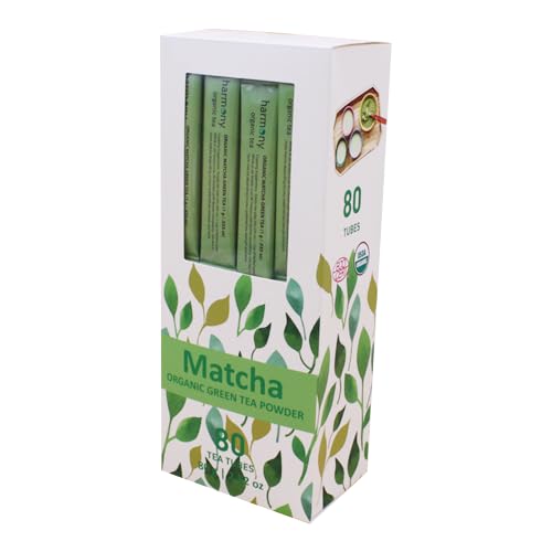 Touch Organic Harmony Matcha bottle pour reveals a smooth, vibrant green tea.