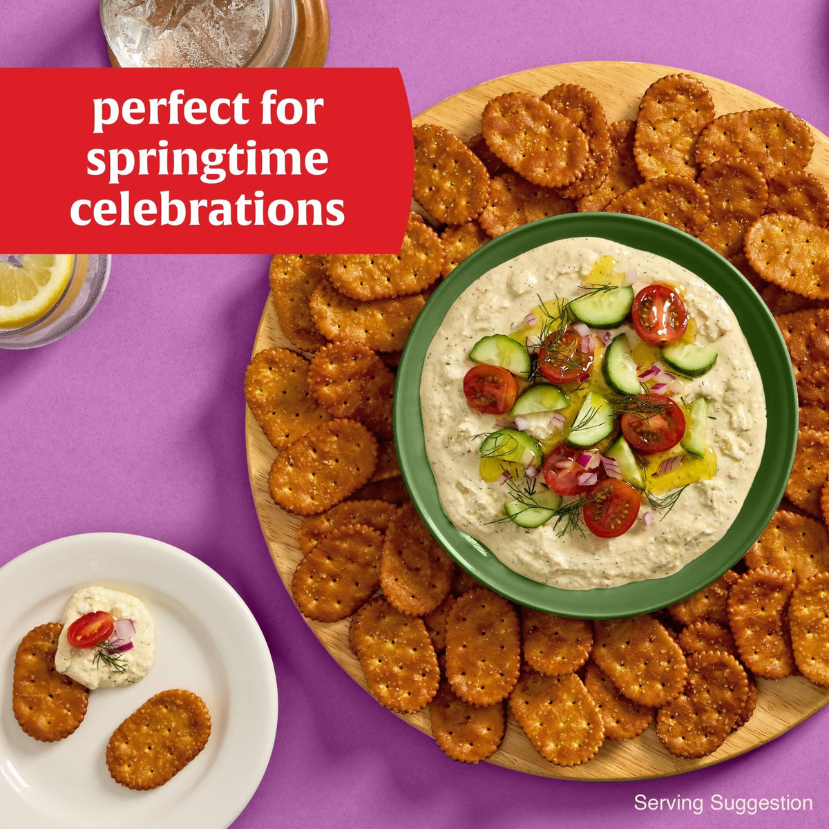 Town House Original Crackers close-up, ideal for dips, spreads, and cheese.