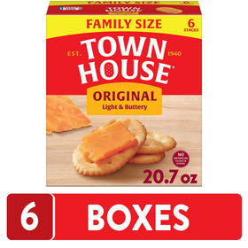 Town House Original crackers with goat cheese elevates simple snacks.
