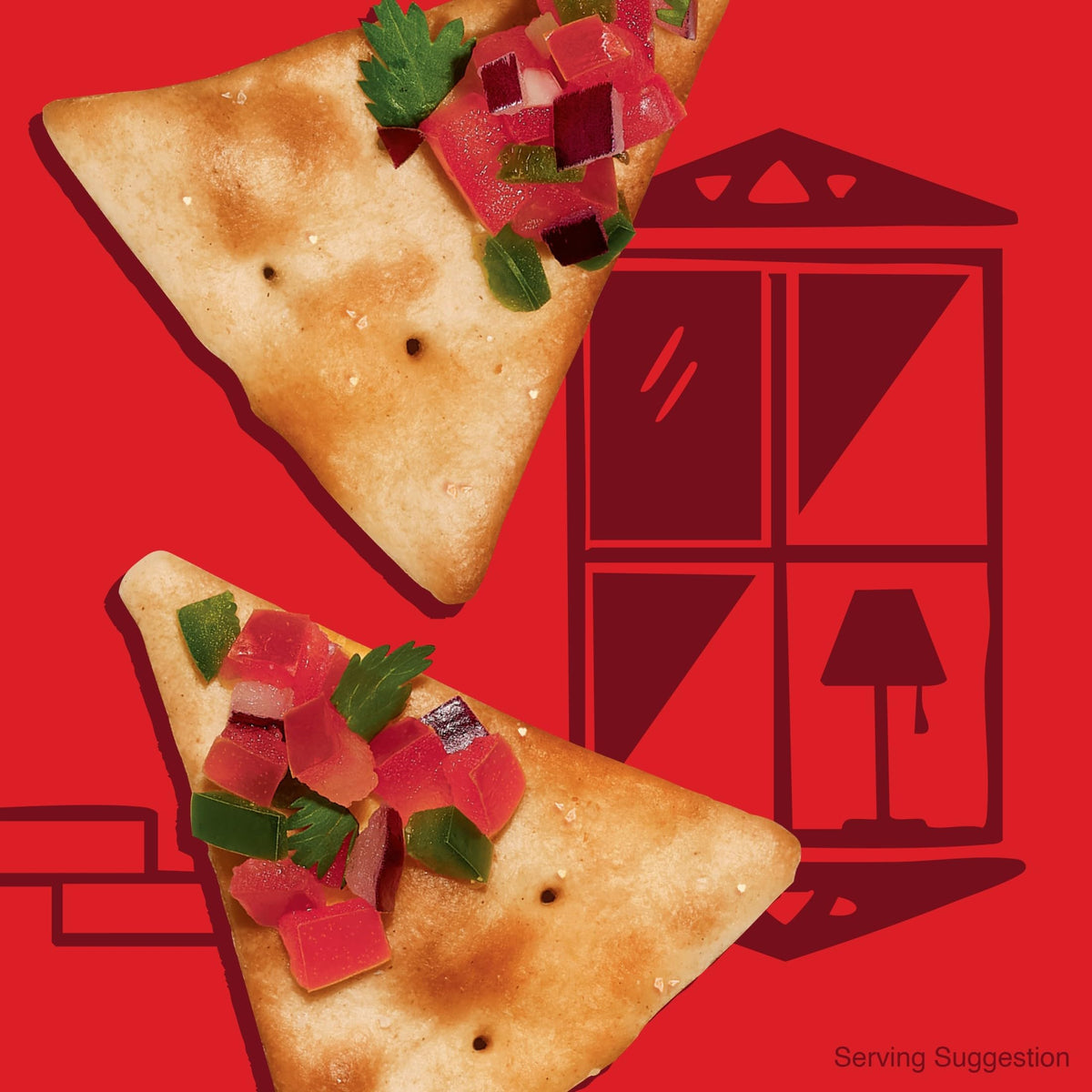 Town House pita crackers with hummus or dips, ready-to-eat snack