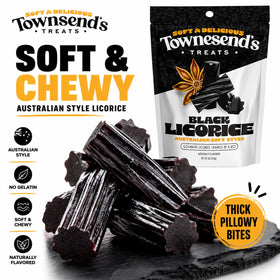 Townesend’s Treats Australian-style licorice, thick and soft for indulgent bites.