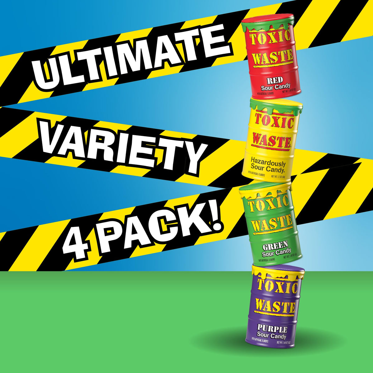 TOXIC WASTE yellow drum offers bold sour snap and sweetness