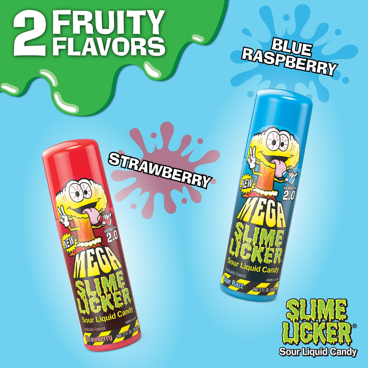 TOXIC WASTE Mega Slime Licker 2.0 blue razz bottle with vibrant color