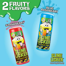 TOXIC WASTE Slime Licker 2.0 Blue Razz bottle delivers bold tang for snacking.