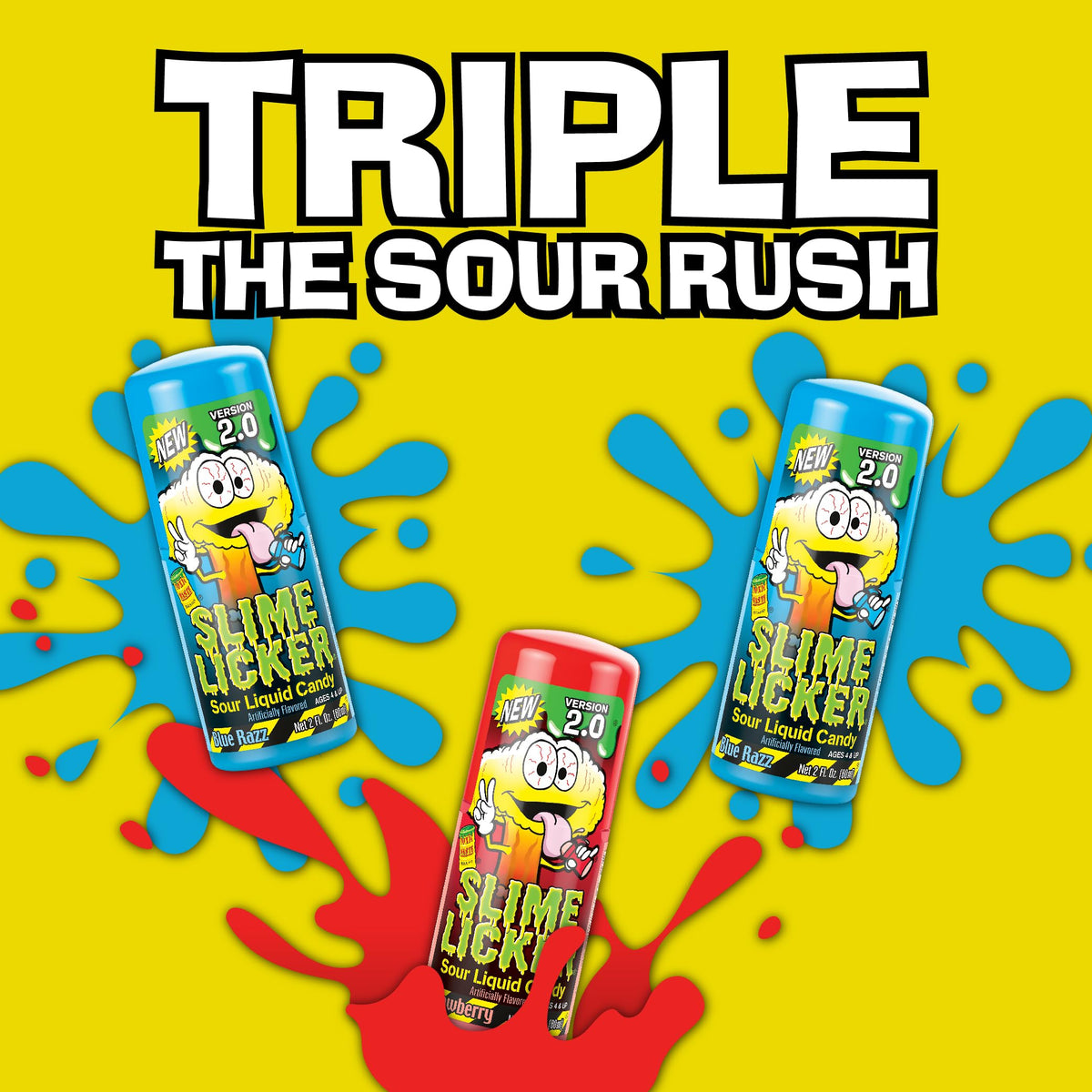 TOXIC WASTE Slime Licker 2.0 tongue-coloring action adds playful flavor flair.