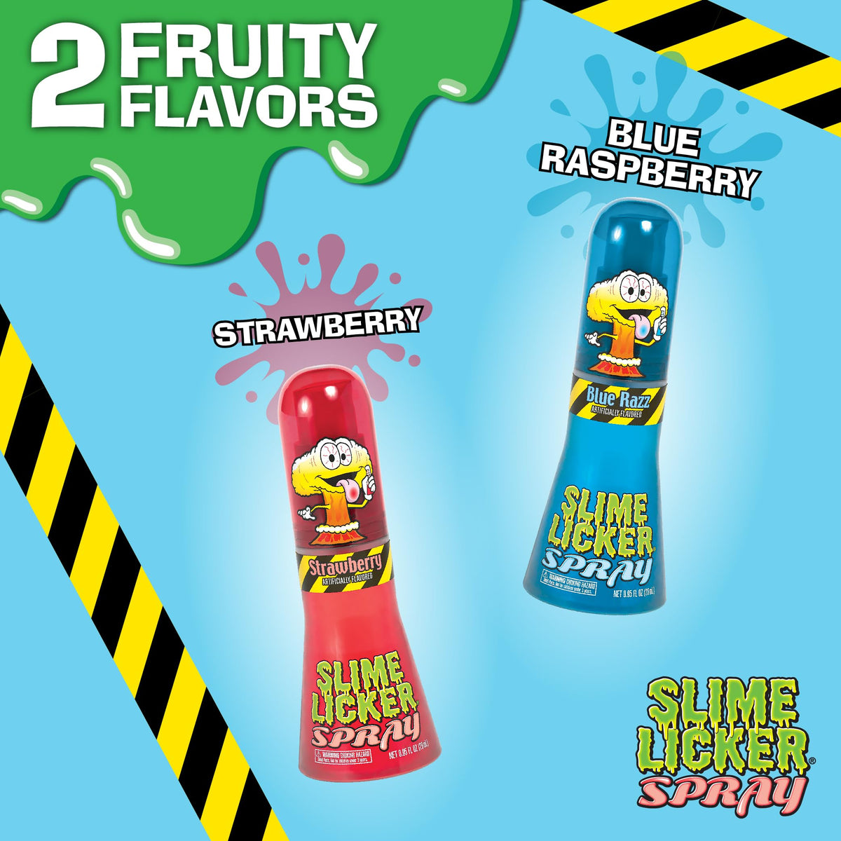 TOXIC WASTE Slime Licker Spray Blue Razz bottle for zingy bite