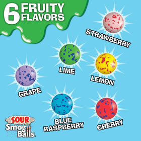 TOXIC WASTE Sour Smog Balls chewy center delivers lasting tang and chew.