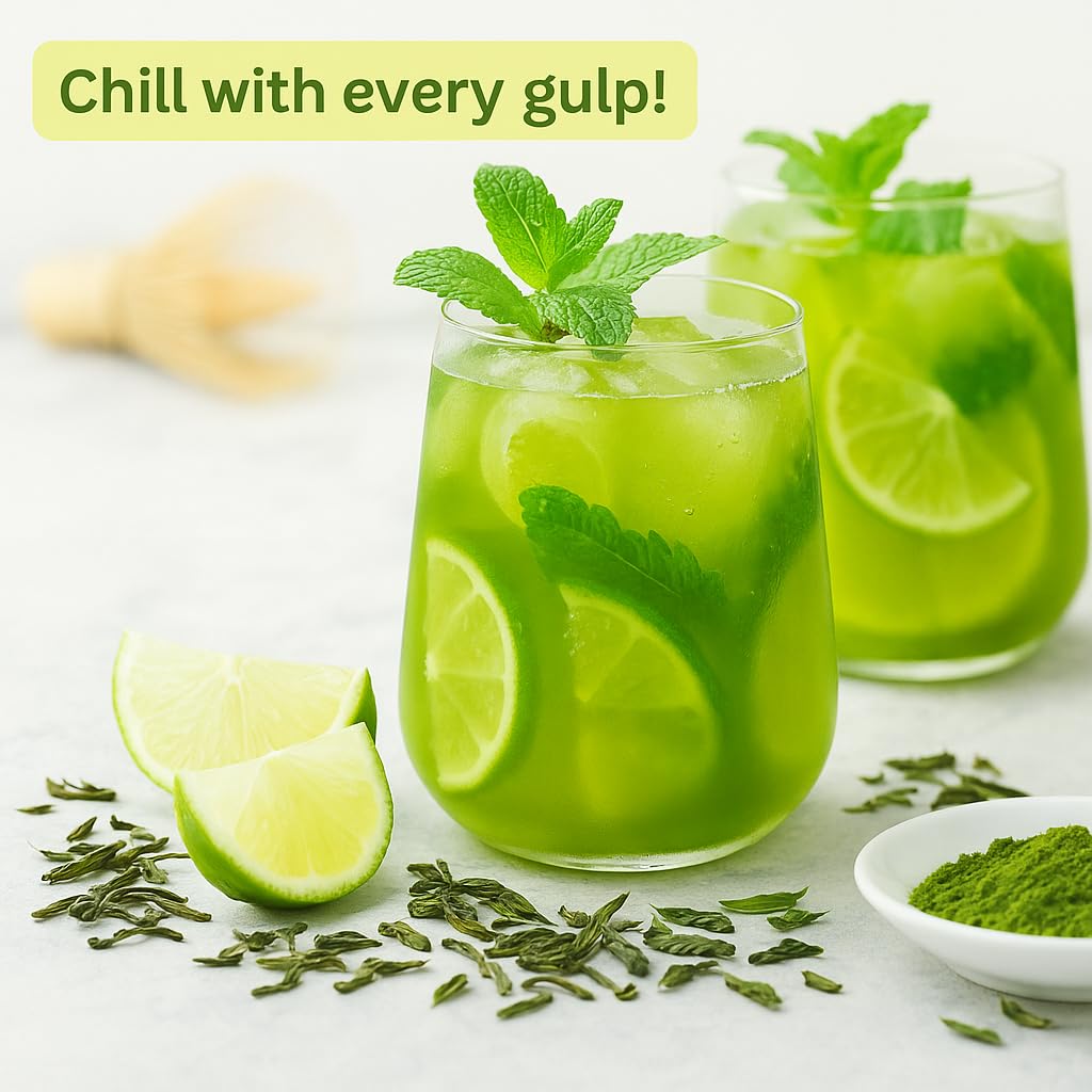 Brewed TOZZY matcha cup with inviting aroma and balanced flavor.