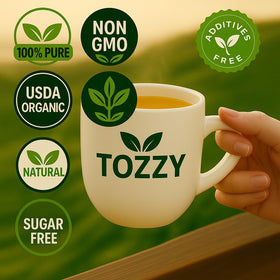 TOZZY Dandelion Tea cup ready to enjoy a warm moment.