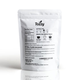 Tozzy organic oolong field imagery emphasizes responsible farming.