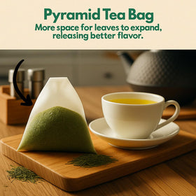 TOZZY Organic Mullein Tea steeping cup showcasing calming aroma